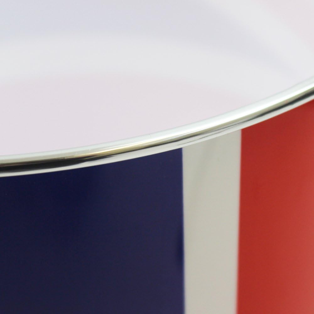 Union Jack Flag Waste Paper Bin 25X26.5Cm 100% PolypropyleneUnion Jack Waste Paper Bin 25 x 26.5 cm – Round Plastic Trash Can for Office, Bedroom, Kitchen & Home, Easy Clean, Lightweight Design