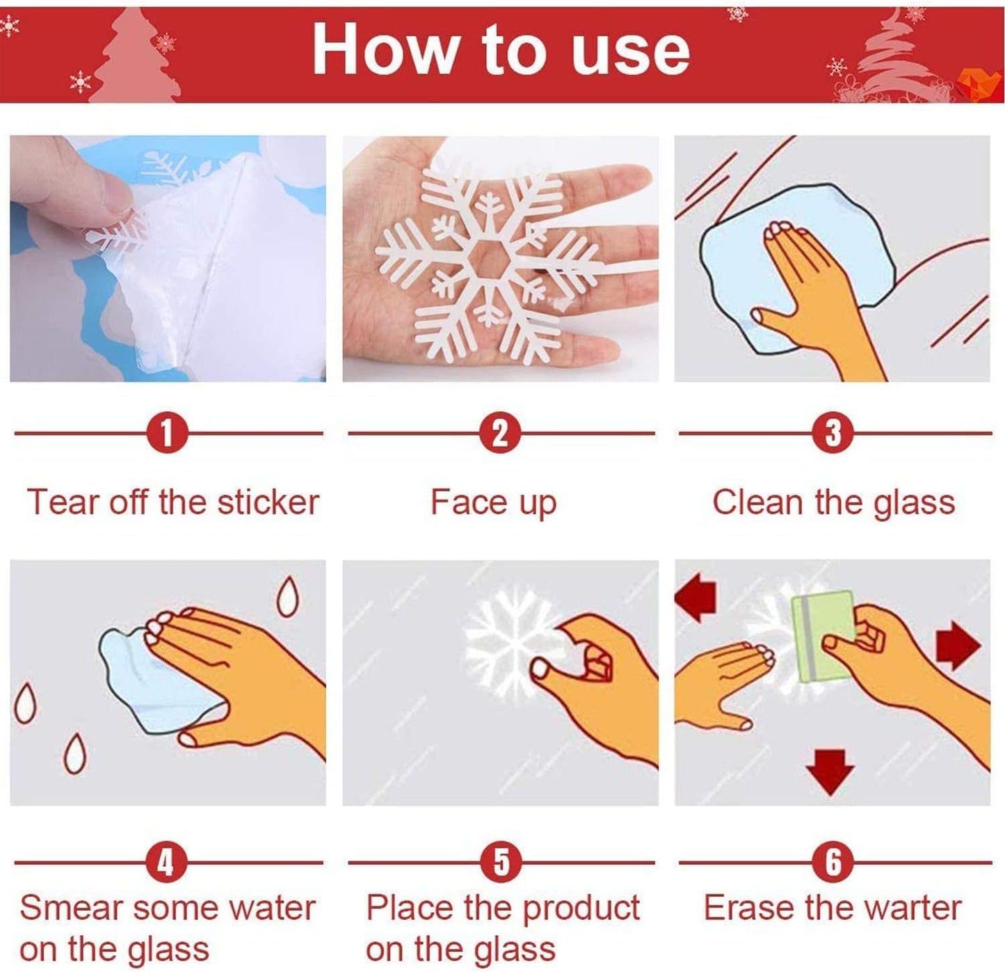 9 Sheets Double-Sided Christmas Window Stickers – Reusable Xmas Window Clings with Santa, Snowman & Snowflakes for Home, Shop & Holiday Decorations