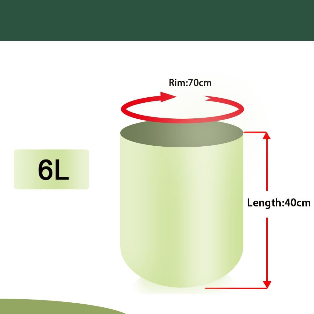 60L Drawstring Bin Bags – Strong Large Waste Liners, Unscented, 20 Pack (80×90cm)