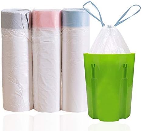 20L Drawstring Bin Bags – Strong Degradable Wastebasket Liners, Unscented, 60 Pack (45×50cm)