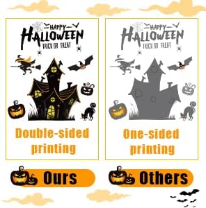 Halloween Window Stickers 169Pcs – Reusable Double-Sided Clings with Bats, Spiders & Pumpkins for Home or Party Decor