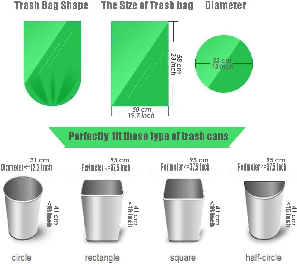30L Drawstring Bin Bags – Strong Tie-Handle Kitchen Waste Liners, Unscented, 40 Pack (60×65cm)