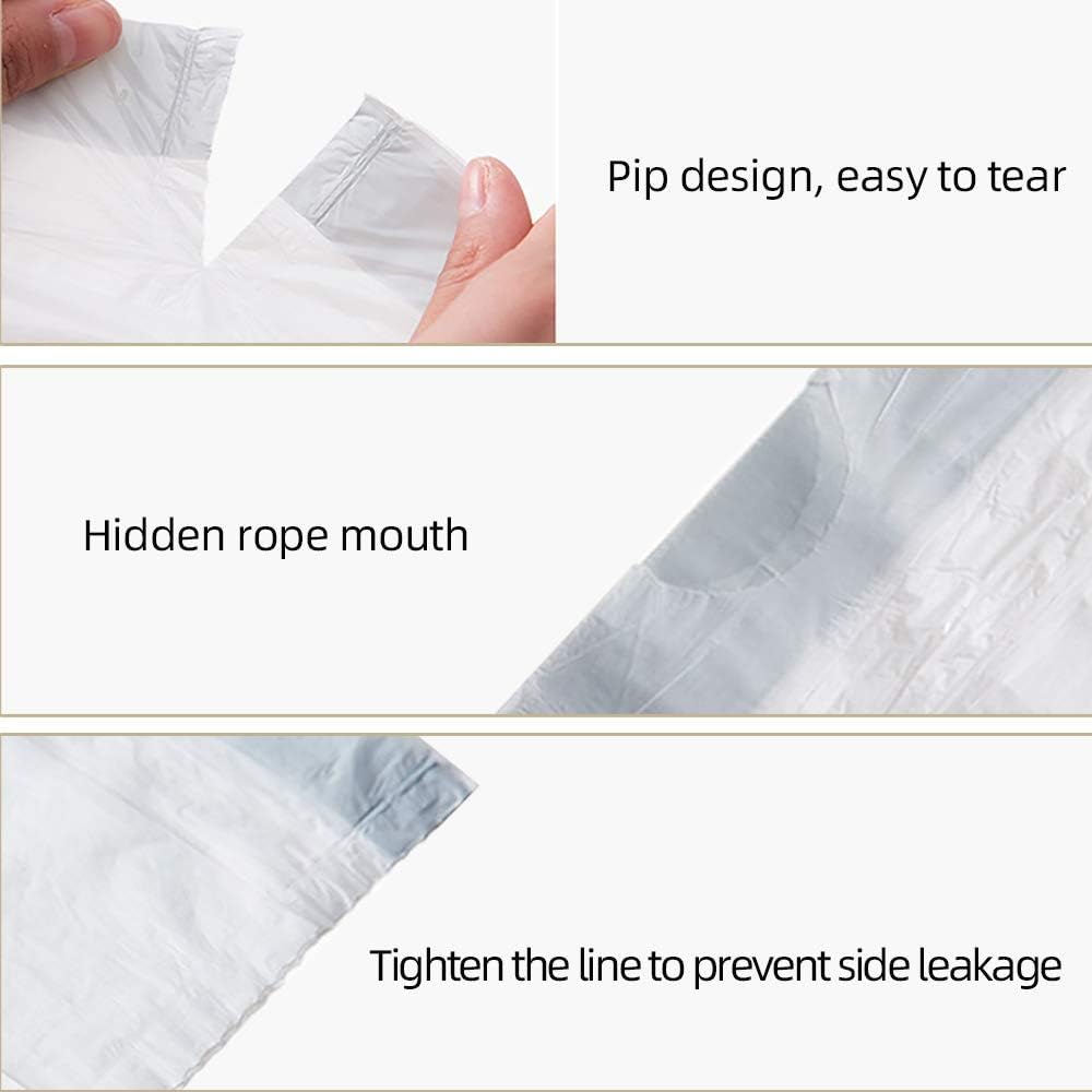 20L Drawstring Bin Bags – Strong Degradable Wastebasket Liners, Unscented, 60 Pack (45×50cm)