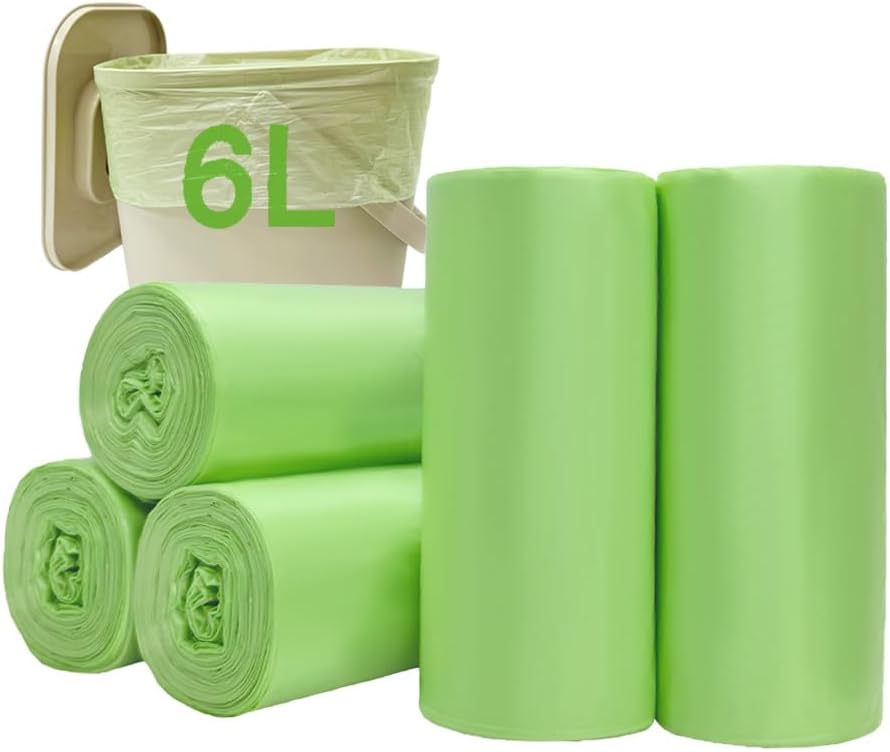 60L Drawstring Bin Bags – Strong Large Waste Liners, Unscented, 20 Pack (80×90cm)