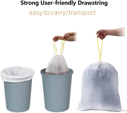 30L White Tie-Handle Bin Bags – Strong HDPE, Unscented, 20 Pack