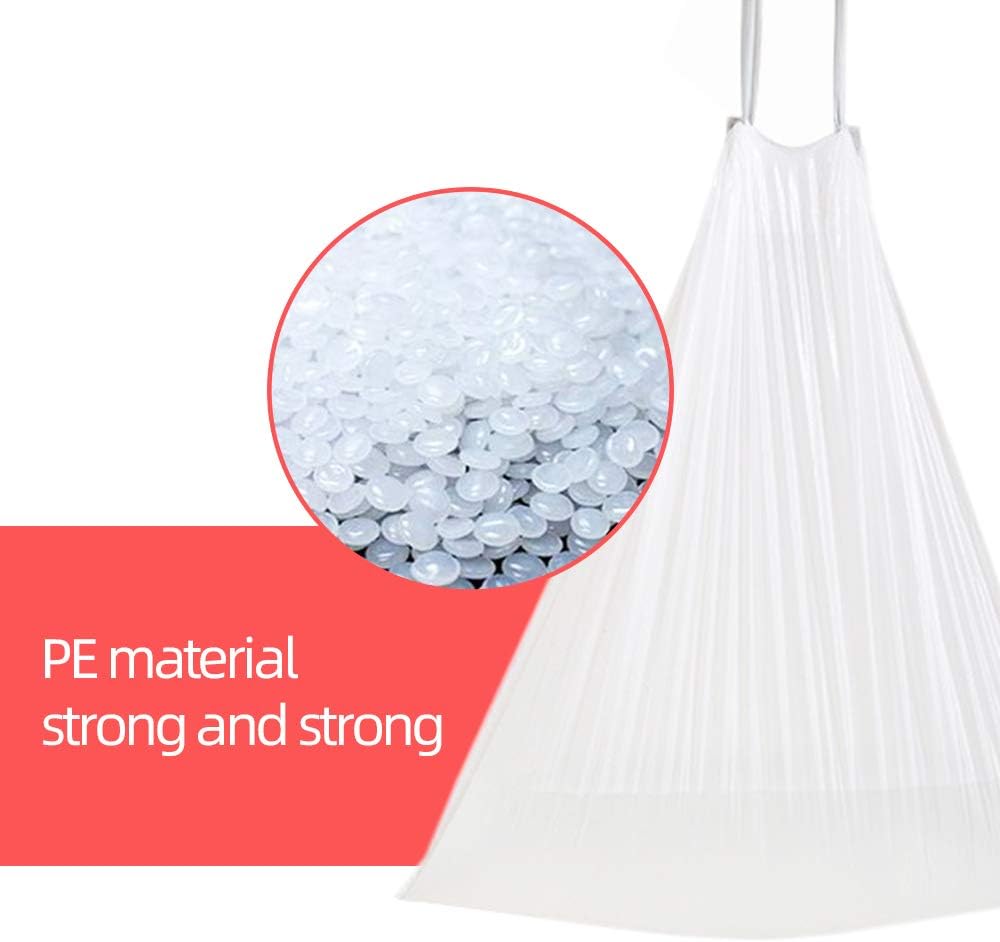 20L Drawstring Bin Bags – Strong Degradable Wastebasket Liners, Unscented, 60 Pack (45×50cm)