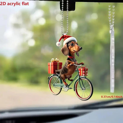 Acrylic Dachshund Christmas Ornaments – Cute Dog Xmas Tree Decorations, Funny Hanging Pendants & Gift Ideas for Dog Lovers