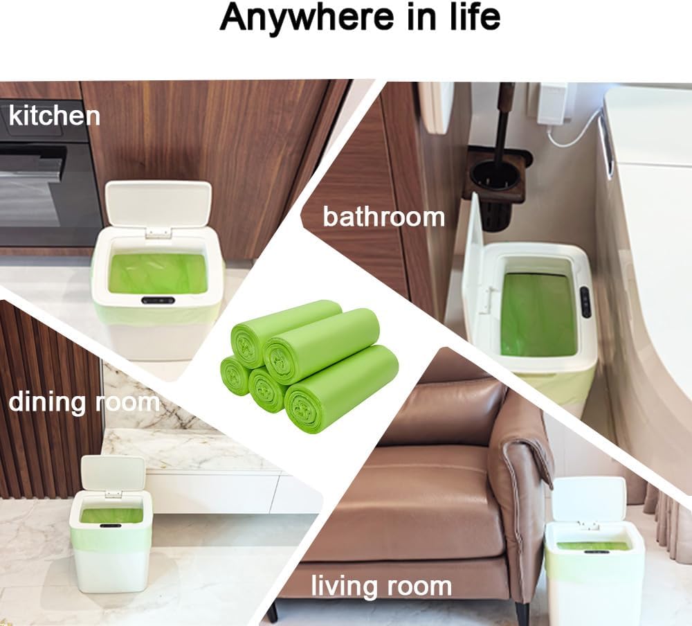 10L Compostable Bin Bags – Biodegradable Food Waste Caddy Liners, 100 Pack (50cm)