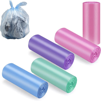 5L Small Bin Bags – Degradable Leakproof Mini Trash Liners, 100 Pack, Mixed Colours (45×50cm)