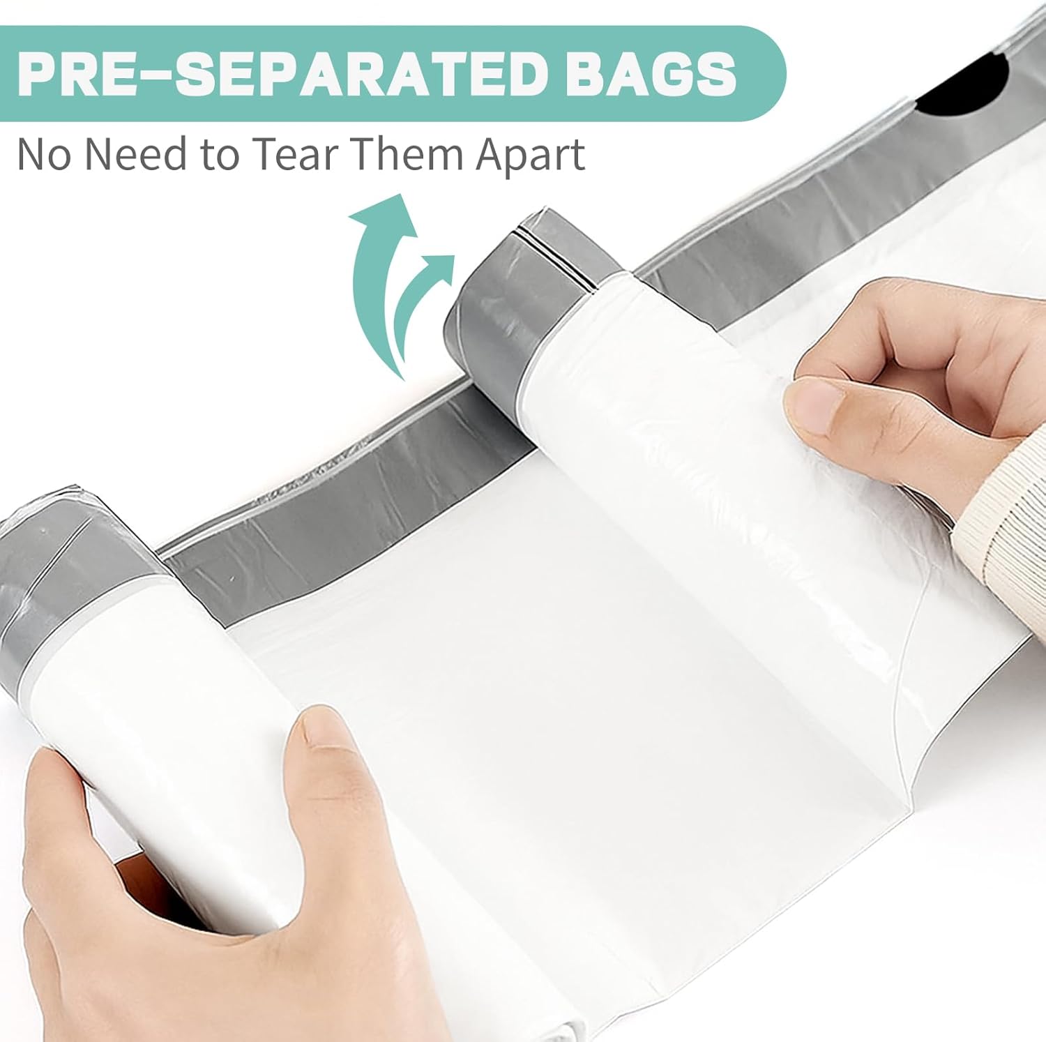 30L Compostable Bin Bags – Biodegradable Food Waste Caddy Liners, Unscented, 100 Pack (50×60cm)