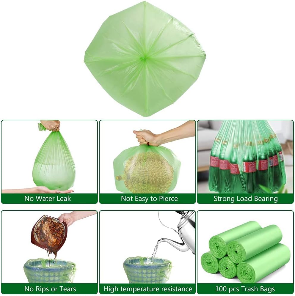 30L Drawstring Bin Bags – Strong Tie-Handle Kitchen Waste Liners, Unscented, 40 Pack (60×65cm)