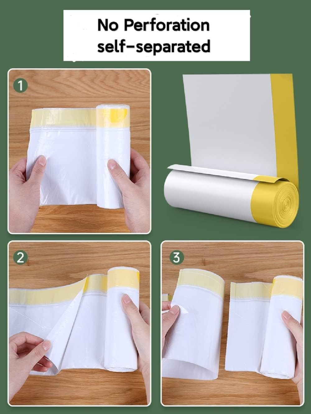 30L White Tie-Handle Bin Bags – Strong HDPE, Unscented, 20 Pack