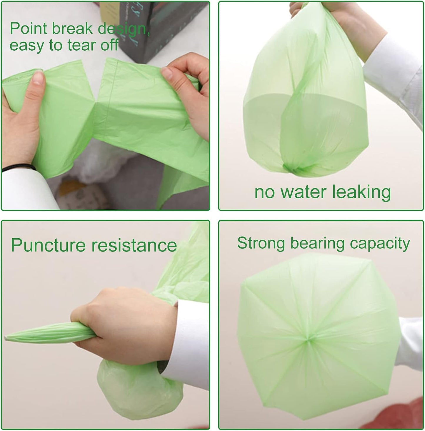 20L Drawstring Bin Bags – Strong Small Waste Liners, Unscented, 40 Pack (45×50cm)