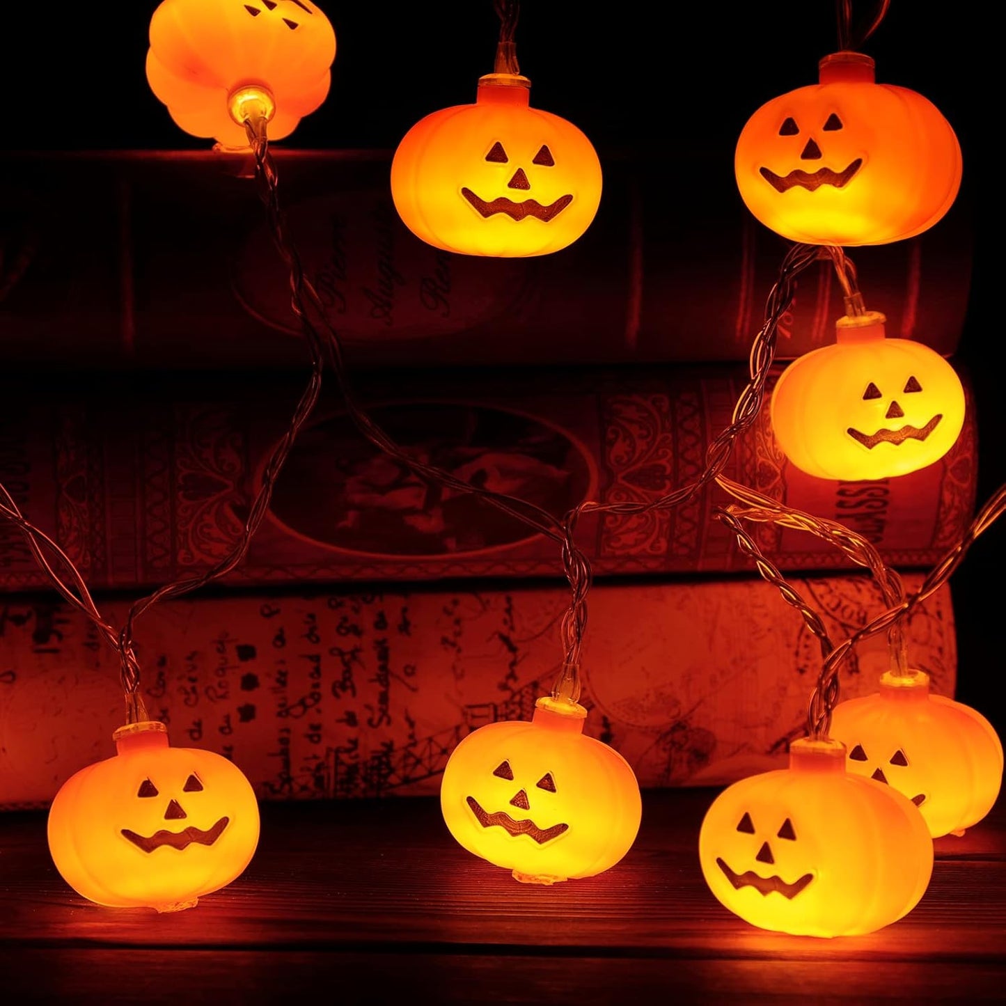 3M Halloween Pumpkin String Lights – 20 LED Battery Powered Fairy Lights for Indoor Outdoor Room, Garden & Party Decor