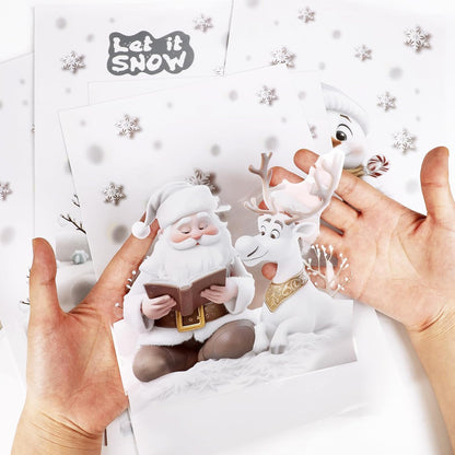 6 Sheets Double-Sided Christmas Window Stickers – Reusable PVC Static Xmas Window Clings for Home, Shop & Holiday Decorations