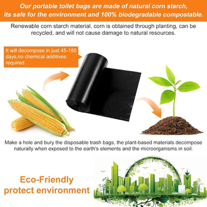 30L Biodegradable Bin Bags – Strong Eco Garbage Liners, 60 Pack (60×30cm)