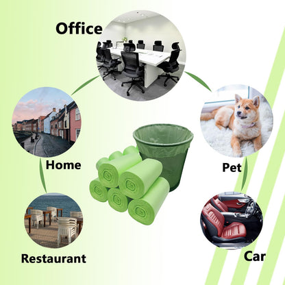 6L Biodegradable Bin Bags – Compostable Food Waste Caddy Liners, 120 Pack (35×40cm)