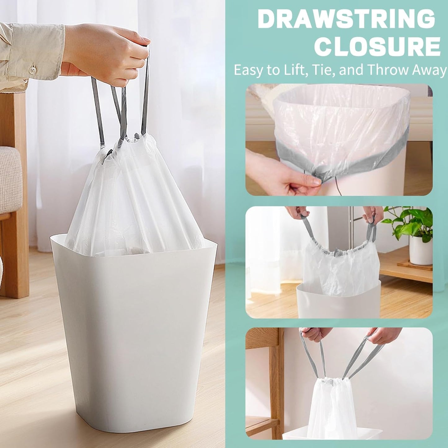 30L Compostable Bin Bags – Biodegradable Food Waste Caddy Liners, Unscented, 100 Pack (50×60cm)