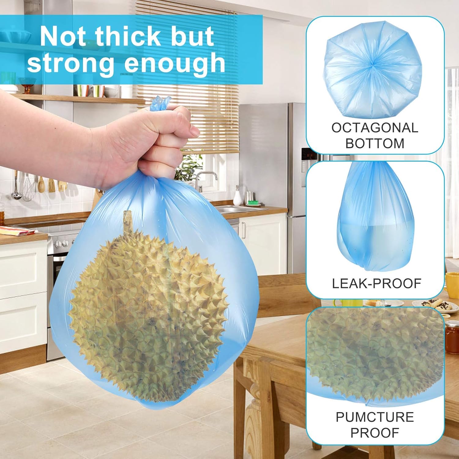 5L Small Bin Bags – Degradable Leakproof Mini Trash Liners, 100 Pack, Mixed Colours (45×50cm)