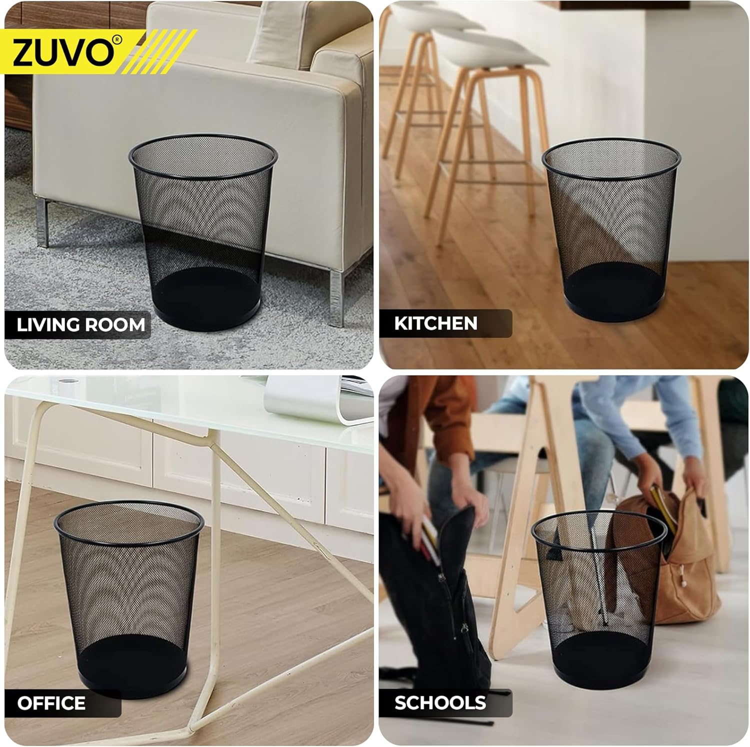 10L Pedal Bin Bags – Strong Small Kitchen Waste Liners, Unscented, 40 Pack (40×45cm)