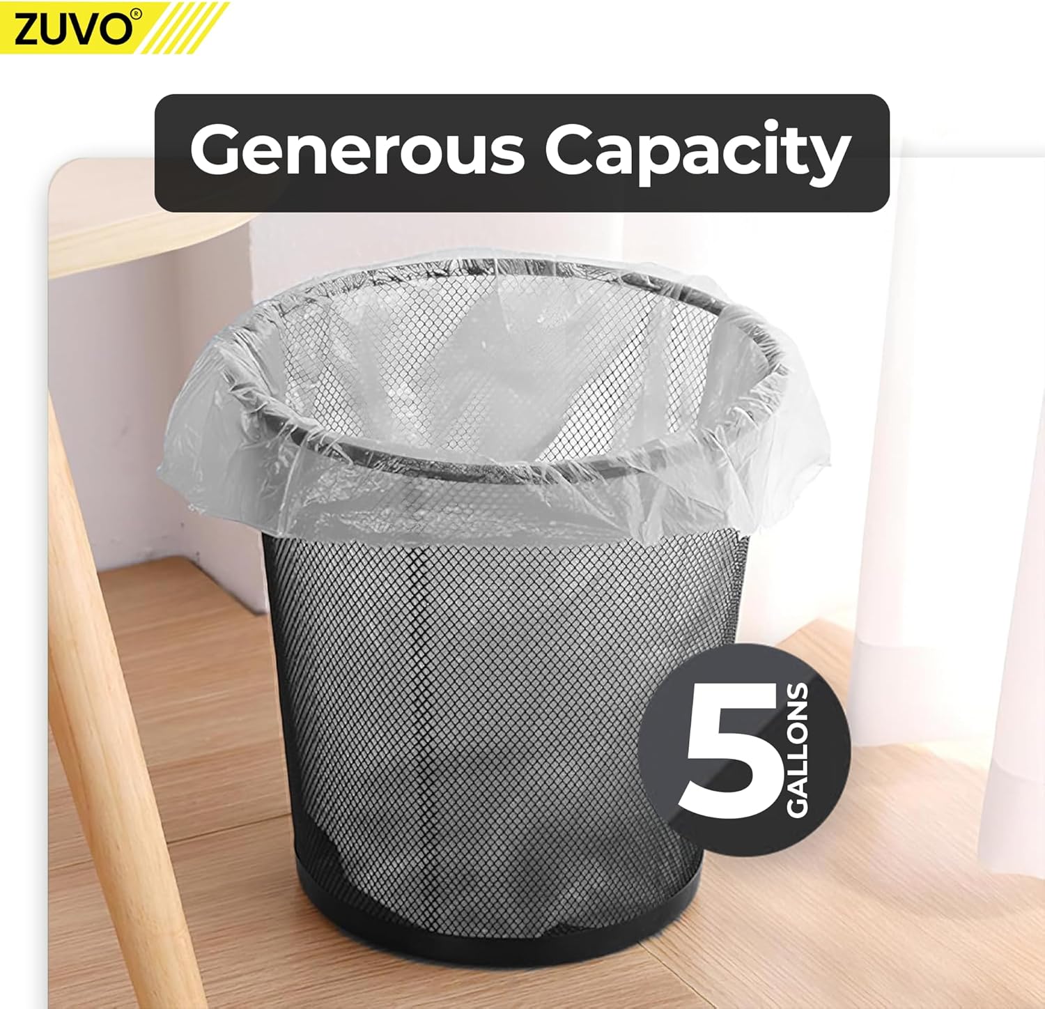 10L Pedal Bin Bags – Strong Small Kitchen Waste Liners, Unscented, 40 Pack (40×45cm)