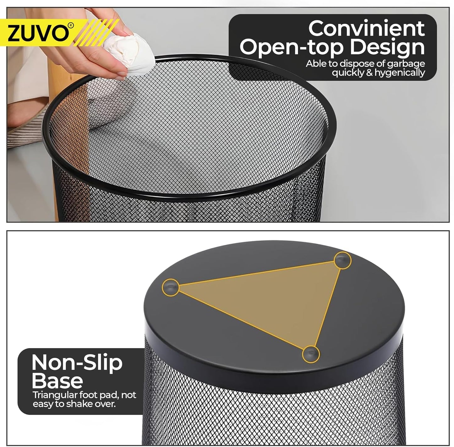 10L Pedal Bin Bags – Strong Small Kitchen Waste Liners, Unscented, 40 Pack (40×45cm)