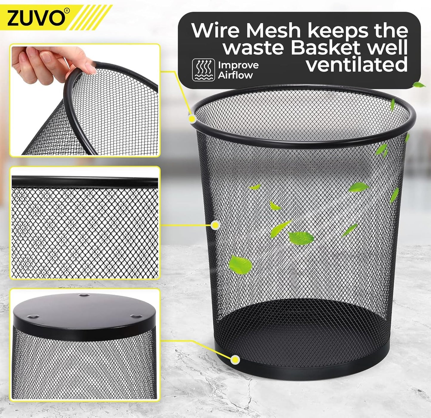 10L Pedal Bin Bags – Strong Small Kitchen Waste Liners, Unscented, 40 Pack (40×45cm)