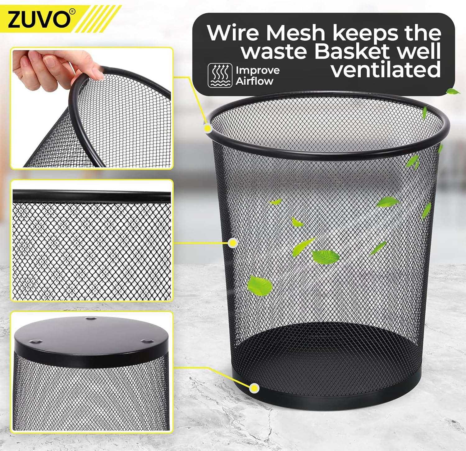 10L Pedal Bin Bags – Strong Small Kitchen Waste Liners, Unscented, 40 Pack (40×45cm)