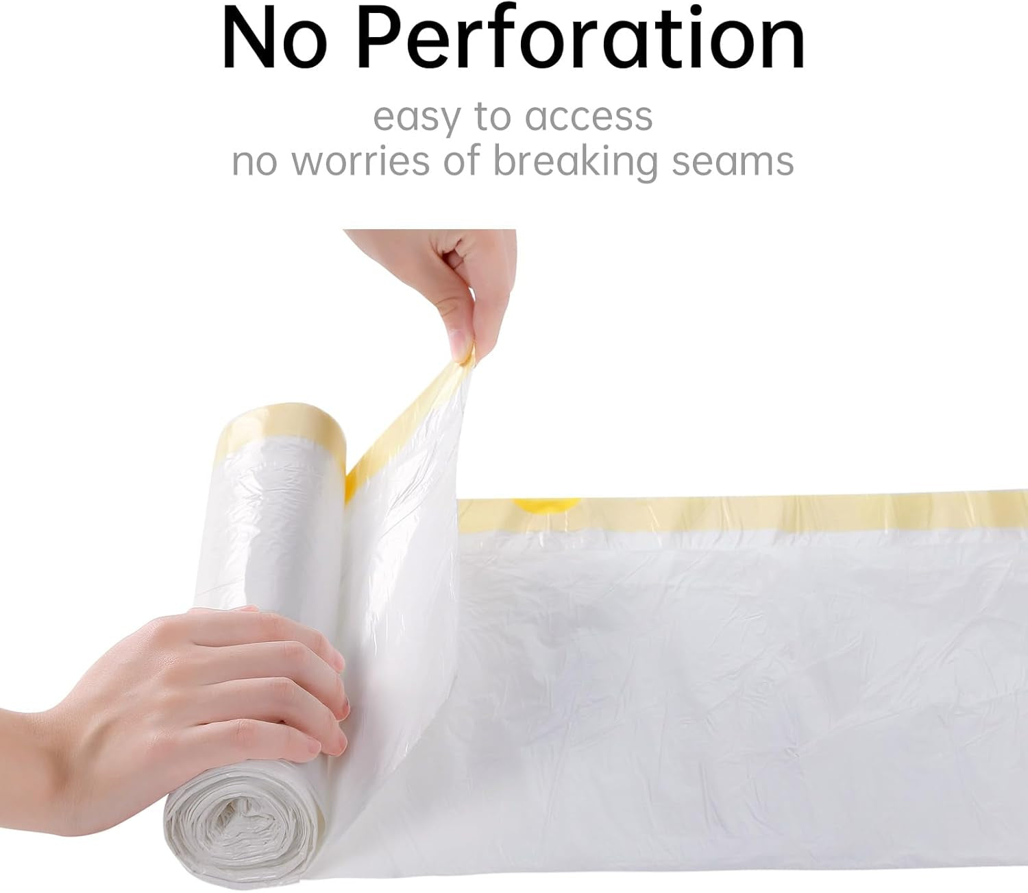 50L Drawstring Bin Bags – Strong HDPE Tie Handle Waste Liners, 20 Pack (62×78cm)